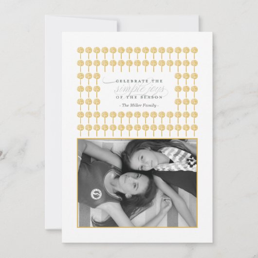 Carte de vacances encadrée Peppermint 24KT (Devant)