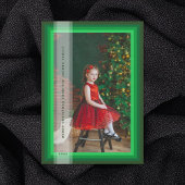 Carte de vacances encadrée verte