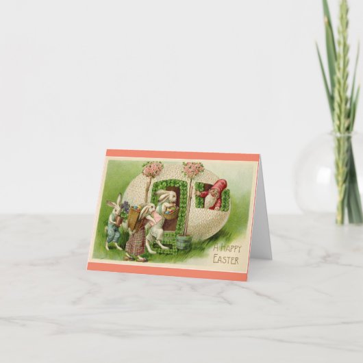 Carte de vacances enfant Gnome dans l'oeuf (Devant)
