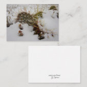 carte de vacances enneigée cactus (Devant / Derrière)