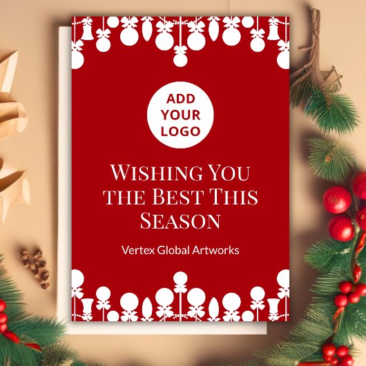 Carte de vacances Espace blanc | Marque personnali