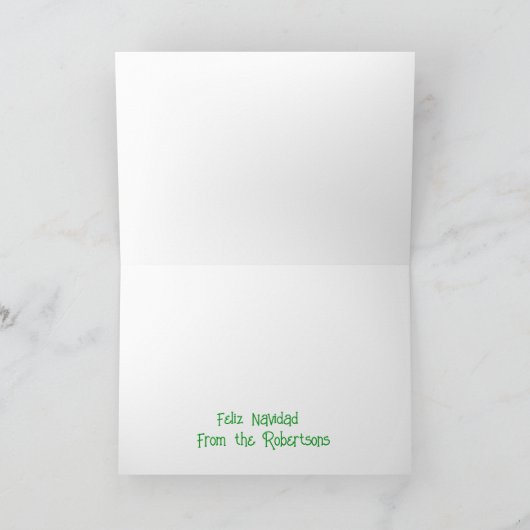 Carte de vacances espagnole Feliz Navidad (Intérieur)