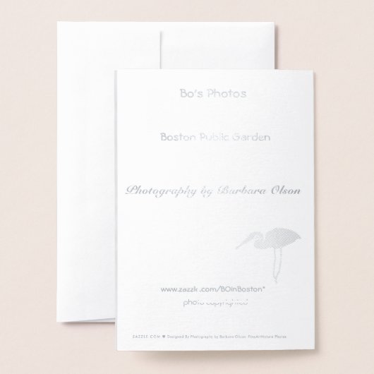 Carte de vacances et plaisirs simples (Derrière avec enveloppe)