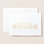 Carte de vacances Etched Gold Foil (Devant avec enveloppe)
