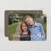 Carte de vacances - Étendre la JOIE (Devant / Derrière)