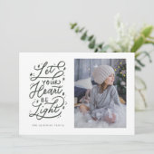 carte de vacances étoilée avec lettrage manuscrit  (Debout devant)