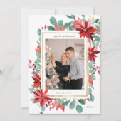 Carte de vacances Eucalyptus Poinsettia (Devant)