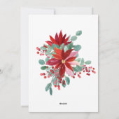 Carte de vacances Eucalyptus Poinsettia (Dos)