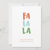 Carte de vacances Fa La La White (Devant)