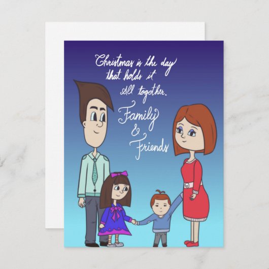 Carte de vacances familiale (Devant / Derrière)