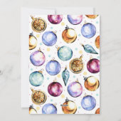 Carte de vacances familiale avec des boules de Noë (Dos)