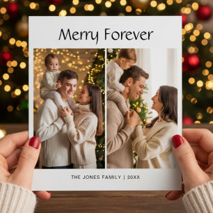 Carte de vacances familiale Merry Forever 2 photos
