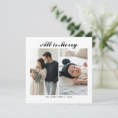 Carte de vacances familiale 'Tout est brillant' mi (Debout devant)