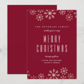 Carte de vacances famille Scatakes Snowflakes (Devant / Derrière)