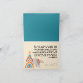 Carte de vacances fantaisiste et bohème pour les a (Intérieur)