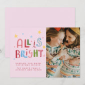 Carte de vacances fantaisiste Tout est brillant (Devant / Derrière)