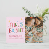 Carte de vacances fantaisiste Tout est lumineux (Debout devant)