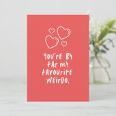 Carte de vacances favorite pour excentrique (Debout devant)