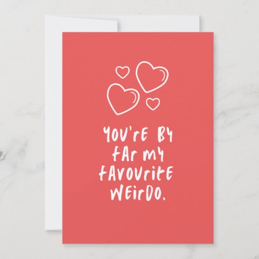 Carte de vacances Favorite Weirdo Flat (Devant)
