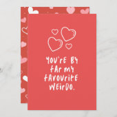 Carte de vacances Favorite Weirdo Flat (Devant / Derrière)