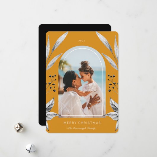 Carte de vacances Festiage Foliage Arch (Devant/Arrière en situation)