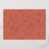 Carte de vacances Festitia Poinsettia Berry Navy F (Verso)