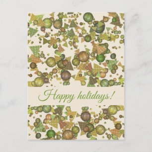 Carte de vacances festive à motifs géométriques
