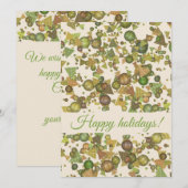 Carte de vacances festive à motifs géométriques (Devant / Derrière)