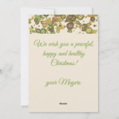 Carte de vacances festive à motifs géométriques et (Dos)