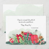 Carte de vacances festive de Boxing Day (Devant / Derrière)