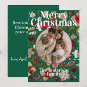 Carte de vacances festive de Noël (Devant / Derrière)