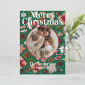 Carte de vacances festive de Noël (Debout devant)