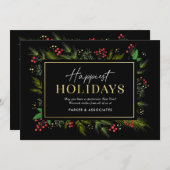 Carte de vacances Festive Frame Business (Devant / Derrière)