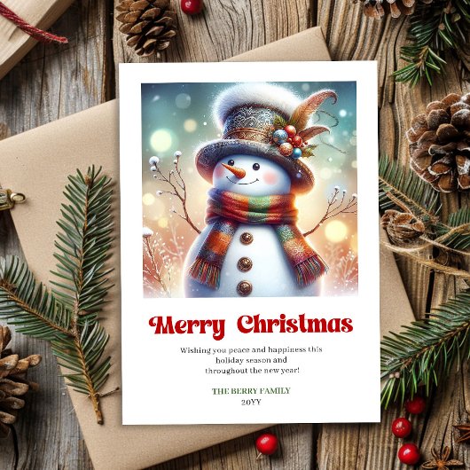 Carte de vacances festive imprimable joyeuse de bo