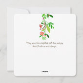 Carte de vacances festive moderne d'ange folk plat (Dos)