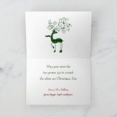 Carte de vacances Festive Plaid Reindeer (Intérieur)