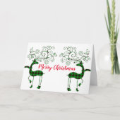 Carte de vacances Festive Plaid Reindeer (Devant)