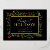 Carte de vacances festive REAL FOIL pour entrepris (Recto)