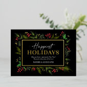 Carte de vacances festive REAL FOIL pour entrepris (Debout devant)