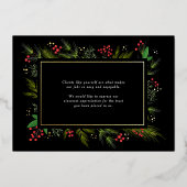 Carte de vacances festive REAL FOIL pour entrepris (Verso)