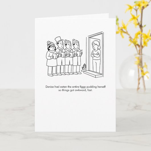 Carte de vacances Figgy Pudding (Fleur jaune)