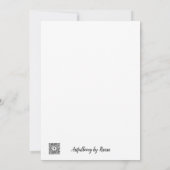 Carte de vacances Fille de Neige (Dos)