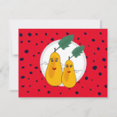 Carte de vacances Flat avec des fruits amusants (Devant)