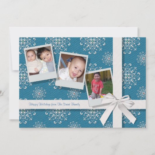 Carte de vacances Flat de neige bleu Gems Flat (Devant)