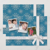 Carte de vacances Flat de neige bleu Gems Flat (Devant / Derrière)