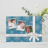 Carte de vacances Flat de neige bleu Gems Flat (Debout devant)