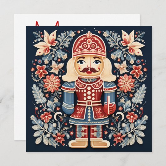 Carte de vacances Flat Nutcracker Nordic (Devant / Derrière)