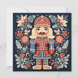Carte de vacances Flat Nutcracker Nordic