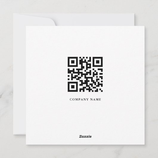 Carte de vacances Fleur de Coton avec code QR (Dos)