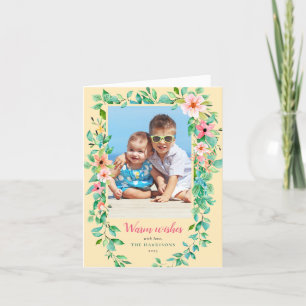 Carte de vacances Fleurs tropicales